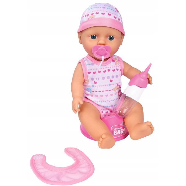 Simba New Born Babypuppe 30 cm mit Trinkfunktion für Kinder ab 3 Jahren