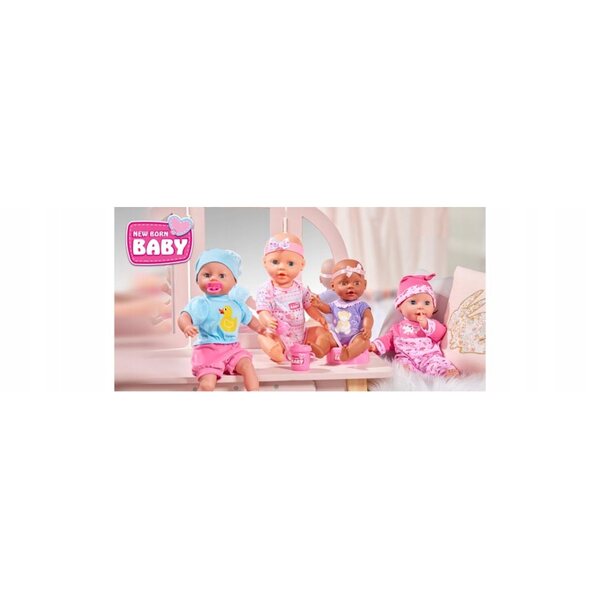 Simba New Born Babypuppe 30 cm mit Trinkfunktion für Kinder ab 3 Jahren