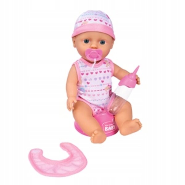 Simba New Born Babypuppe 30 cm mit Trinkfunktion für Kinder ab 3 Jahren