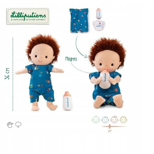 Lilliputiens Bambola Noa 36 cm con abiti rimovibili per bambini da 2 anni