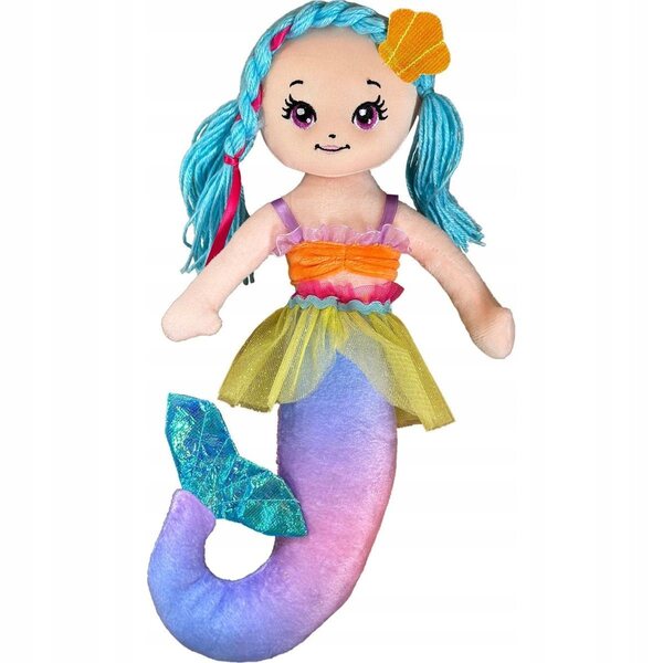 Bambola tessile sirena Made 38 cm con suoni e colori vivaci per bambini