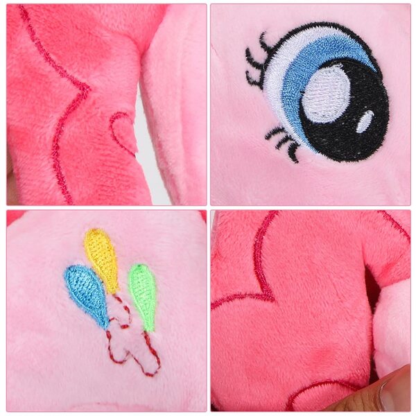 Peluche cavallo arcobaleno rosa 20 cm, morbido giocattolo per bambini 3+