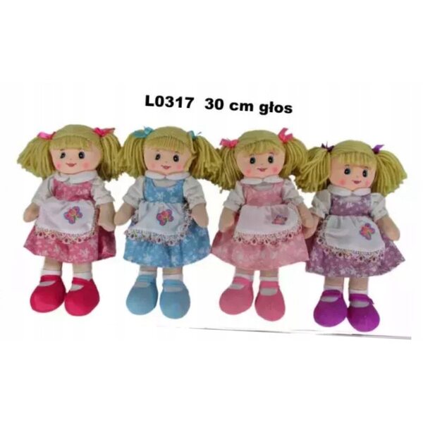Sun-Day 30 cm große Stoffpuppe mit Geräuschen, 4 mehrfarbige Modelle für Kinder ab 6 Monaten