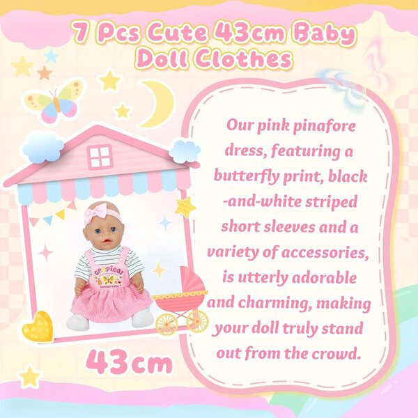 Kleidung für Puppen 35-43 cm – Bunte und stilvolle Kleidung für Puppen verschiedener Größen