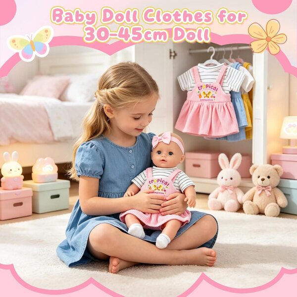 Kleidung für Puppen 35-43 cm – Bunte und stilvolle Kleidung für Puppen verschiedener Größen
