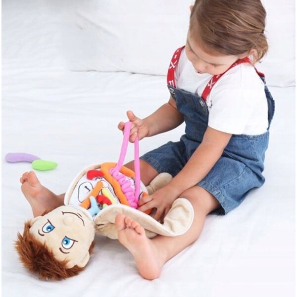 Bambola di pezza educativa Mr. and Mrs. Gadget 49 cm - modello anatomico per bambini