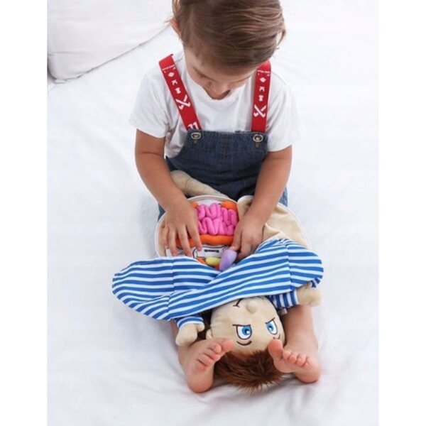 Bambola di pezza educativa Mr. and Mrs. Gadget 49 cm - modello anatomico per bambini