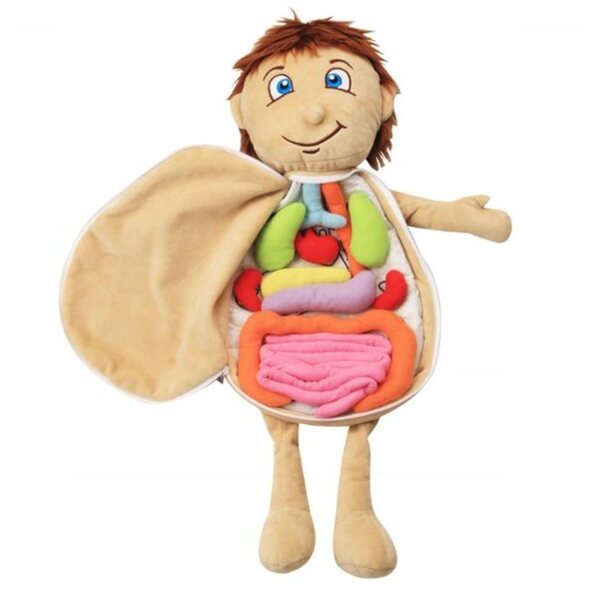 Bambola di pezza educativa Mr. and Mrs. Gadget 49 cm - modello anatomico per bambini