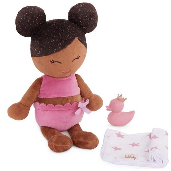 Laletta Brunetta da Bagno con Morbido Tessuto e Accessori, 35 cm