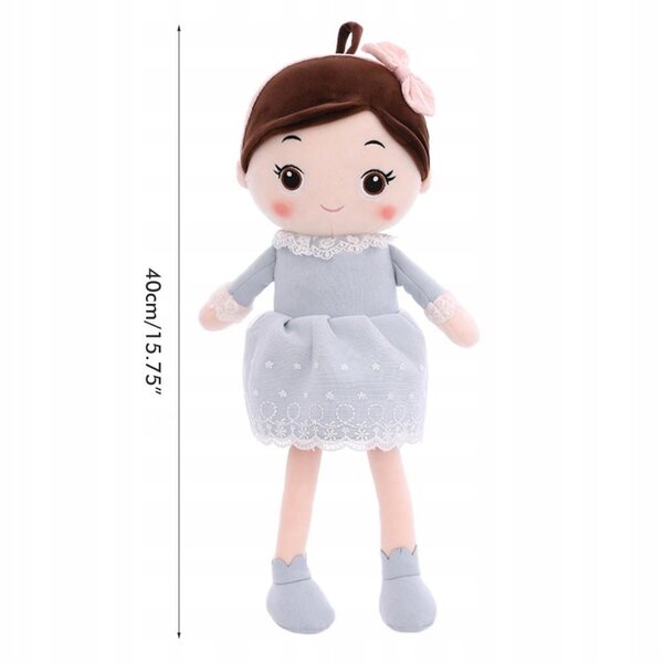 Bambola di stoffa 40cm morbida e soffice per bimba, decorazione e coussin da letto