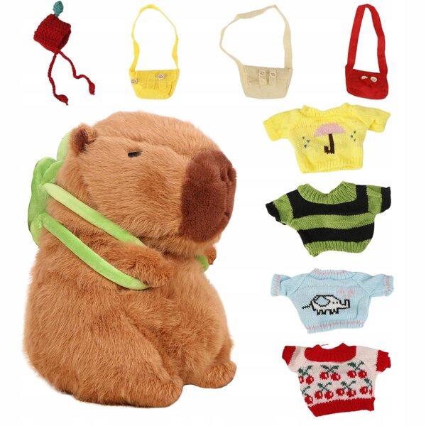 Capybara Plüschtier 23cm Kuscheltier für Kinder ab 3 Jahren