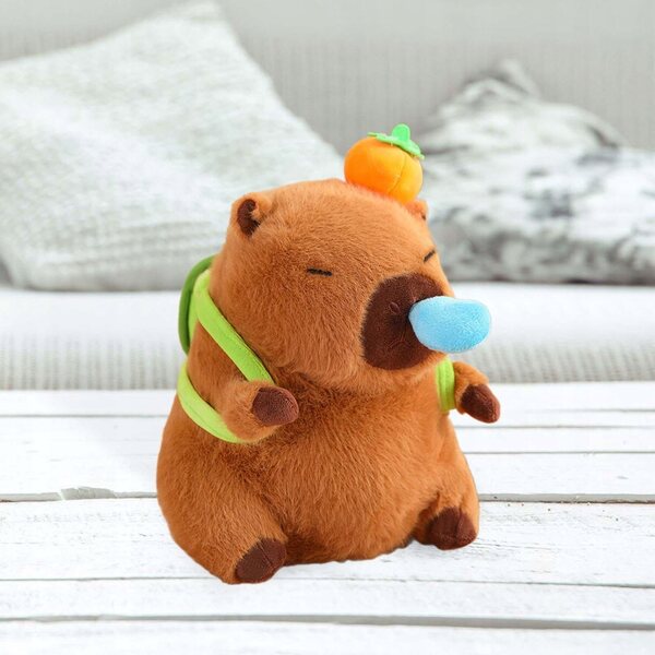 Peluche Kapibara Morbida con Bolla di Muco Retrattile - Giocattolo Unisex 30cm