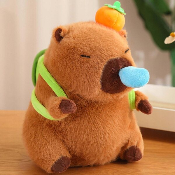 Peluche Kapibara Morbida con Bolla di Muco Retrattile - Giocattolo Unisex 30cm