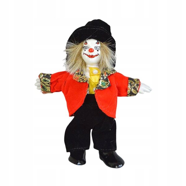 Porzellan-Clownpuppe 18 cm – Deko- und Sammelfigur