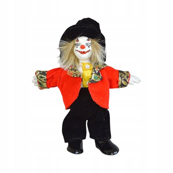 Porzellan-Clownpuppe 18 cm – Deko- und Sammelfigur