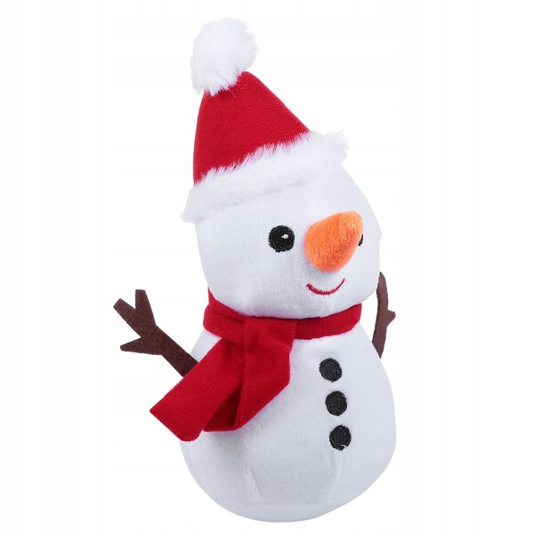 Pupazzo di Neve Plush Bianco Morbido - Giocattolo e Decorazione Natalizia