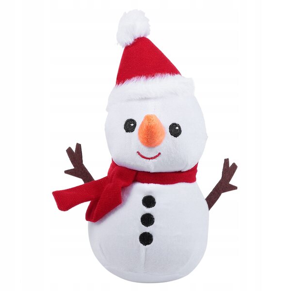 Pupazzo di Neve Plush Bianco Morbido - Giocattolo e Decorazione Natalizia