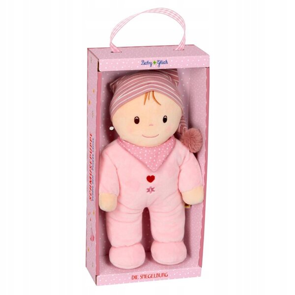 Spiegelburg BabyGlück Kuschelpuppe 28 cm rosa, erster Spielgefährte
