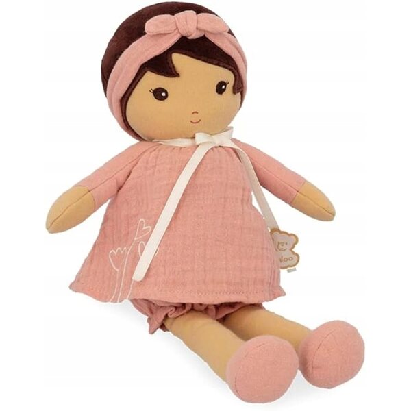 Bambola di Stoffa Amandine 32 cm con Vestito Rosa per Neonati e Bambini