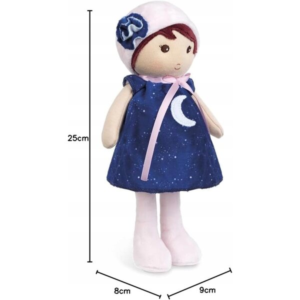 Bambola Morbida Azzurra 25 cm in Microvelluto Sicura da Nascita