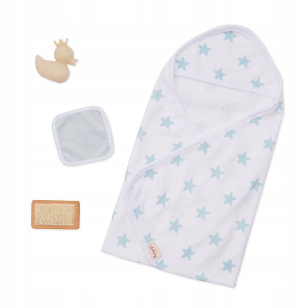 LullaBaby Badedecke mit Zubehör für neugeborene Puppe 35,5 cm