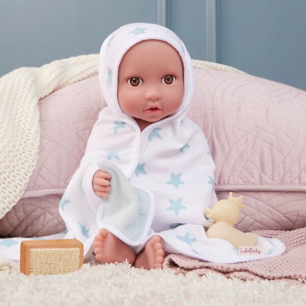 LullaBaby Badedecke mit Zubehör für neugeborene Puppe 35,5 cm
