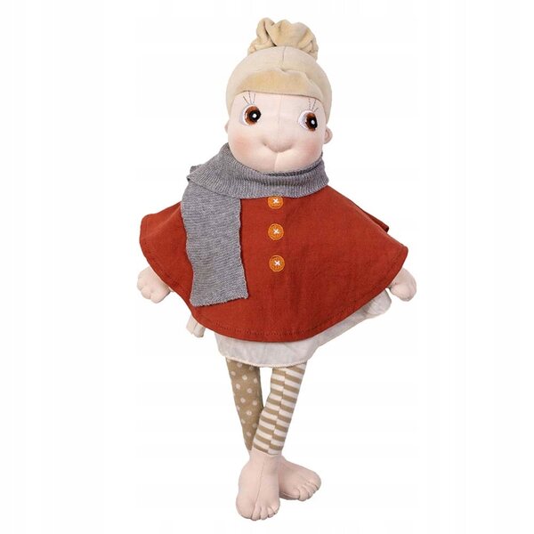 EcoBuds Rubens Barn Autunno vestiti per bambole - Poncho e sciarpa in cotone biologico