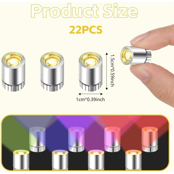 AUAUY 22 Stück batteriebetriebene Mini-LED-Leuchten für Puppenhäuser und farbenfrohe Dekorationen