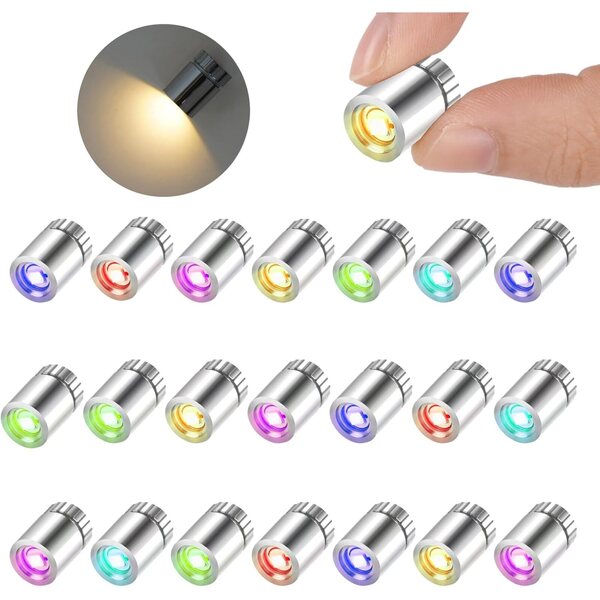AUAUY 22 Stück batteriebetriebene Mini-LED-Leuchten für Puppenhäuser und farbenfrohe Dekorationen