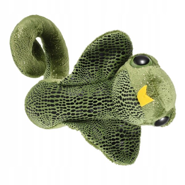 Realistischer grüner Plüschwurm für Dekorationen und Spiele, 19x18x15 cm
