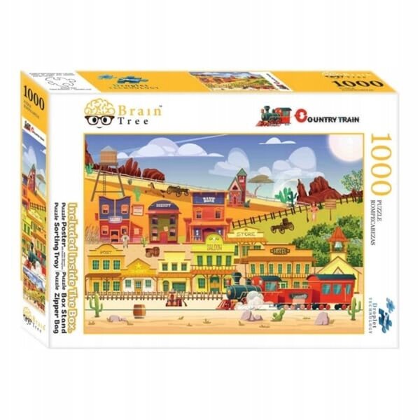 Brain Tree Western Train Puzzle 1000 Teile, Maße 70x50 cm