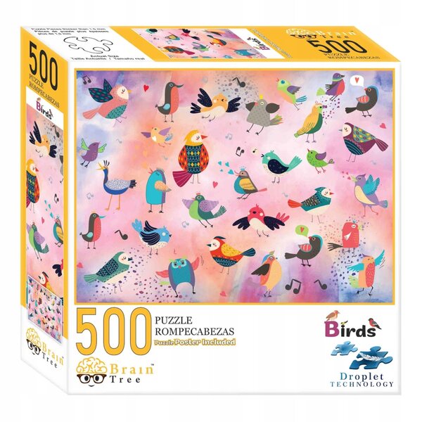 Puzzle Brain Tree Bajkowe Ptaki 500 Teile mit hochwertigem Druck