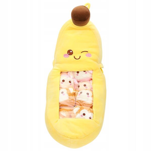 Morbidissima Peluche a Forma di Banana Gialla per Bambini 60x21 cm