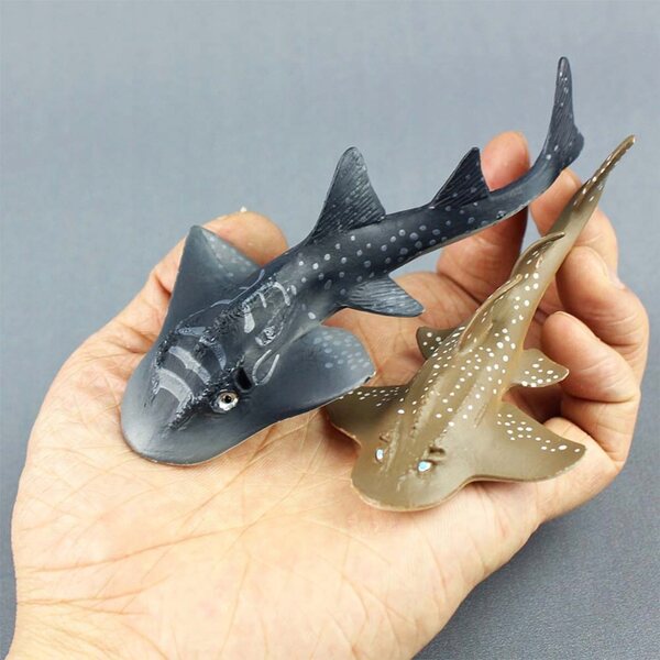 Gioco Educativo Pesce Chitarra Nero in Plastica, Modello Realistico per Bambini