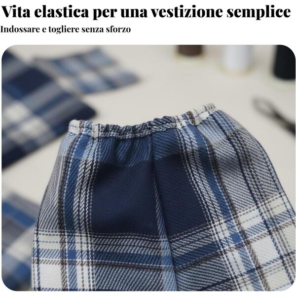 Pantaloni Scozzesi Unisex per Bambole BJD 1/3 1/4 1/6 - Stile Casual e Realistico