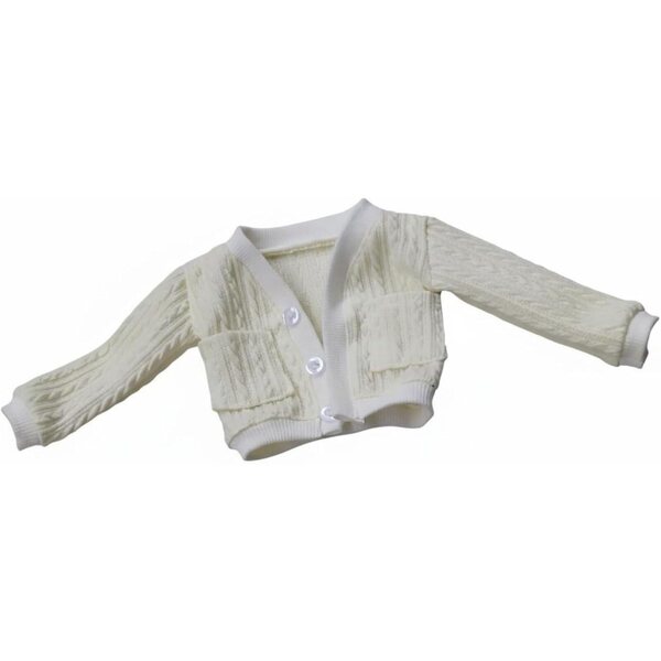Cardigan Unisex per Bambole BJD 45cm in Tessuto Morbido Beige - Stile Versatile