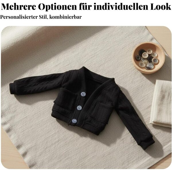 Cardigan Unisex per Bambole BJD 45cm in Tessuto Morbido Beige - Stile Versatile