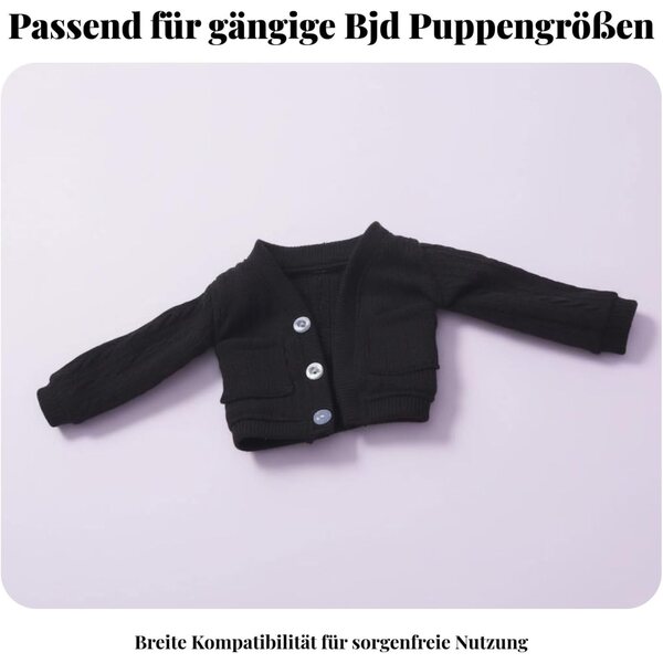 Cardigan Unisex per Bambole BJD 45cm in Tessuto Morbido Beige - Stile Versatile