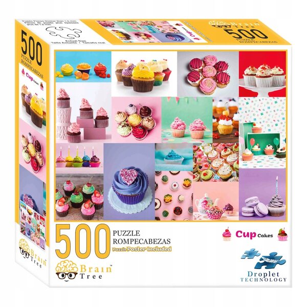 Brain Tree Cupcakes-Puzzle – 500 Teile mit hochwertigem Druck