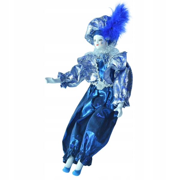 Clownpuppe aus Porzellan, 45 cm, elegante Dekoration für Zuhause und Halloween