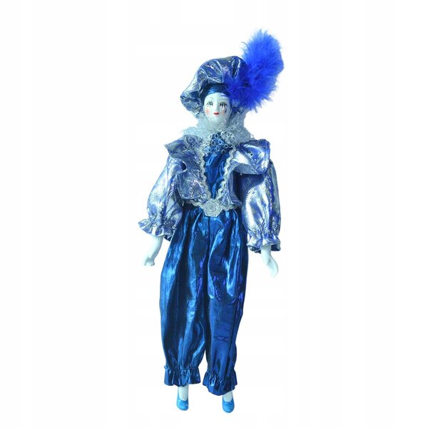 Clownpuppe aus Porzellan, 45 cm, elegante Dekoration für Zuhause und Halloween