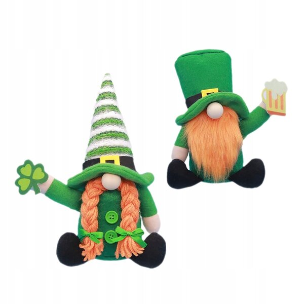 Fabric Gnome Decorations for St. Patrick's Day 2 Pieces - Perfect for the Home