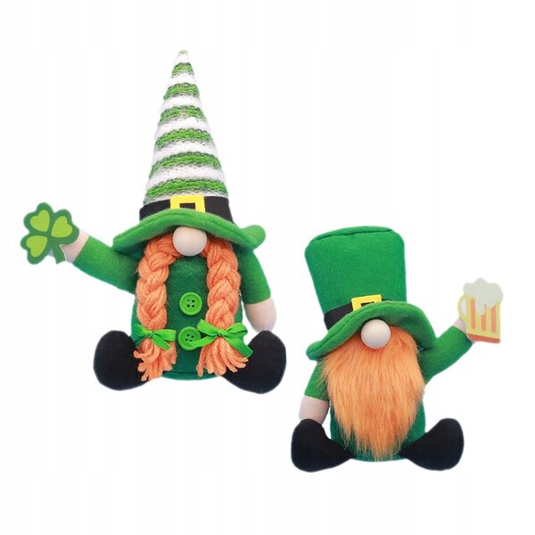 Fabric Gnome Decorations for St. Patrick's Day 2 Pieces - Perfect for the Home