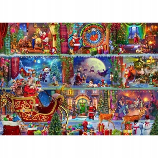 Brain Tree Puzzle 1000 Teile – Weihnachtsbild mit einzigartigen Details und mattem Finish