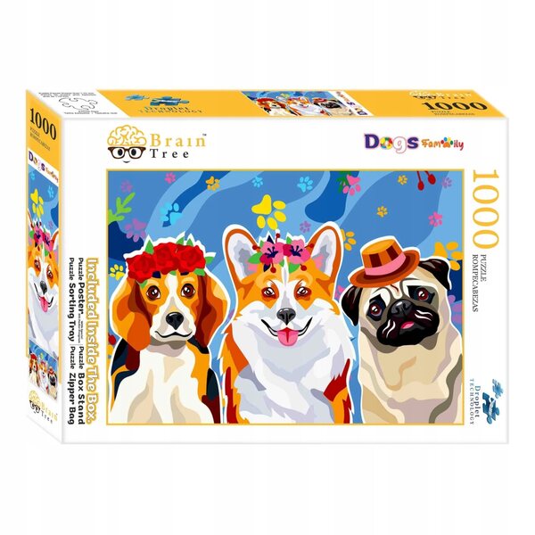 Brain Tree Puzzle Hundefamilie 1000 Elemente mit hochwertigen Details
