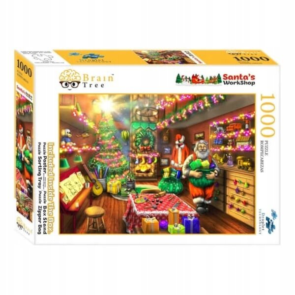 Brain Tree Puzzle Santa's Workshop 1000 Teile – matte Oberfläche, einzigartige Formen
