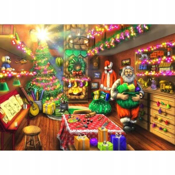 Brain Tree Puzzle Santa's Workshop 1000 Teile – matte Oberfläche, einzigartige Formen