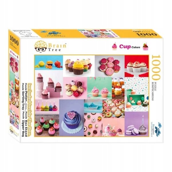 Brain Tree Puzzle 1000 Teile Ciasta Cupcakes mit mattem Finish und einzigartigen Details