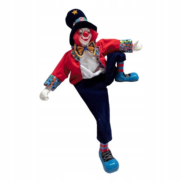Dekorative Clownfigur 43 cm für Halloween und Wohndekoration