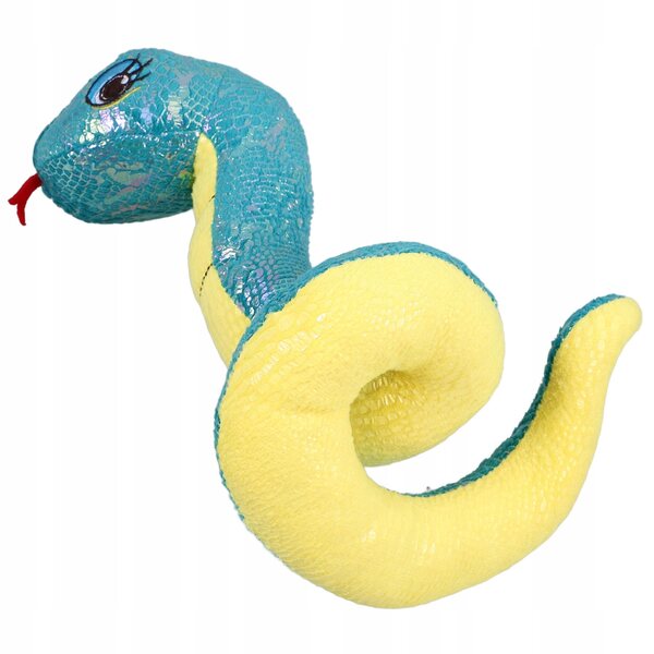 Serpente Peluche Blu Realistico Decorazione e Giocattolo Morbido 20cm